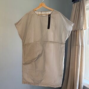 Chalet et Ceci Crunch Tunic Top XL Black White Checkered Lagenlook Oversize Boxy